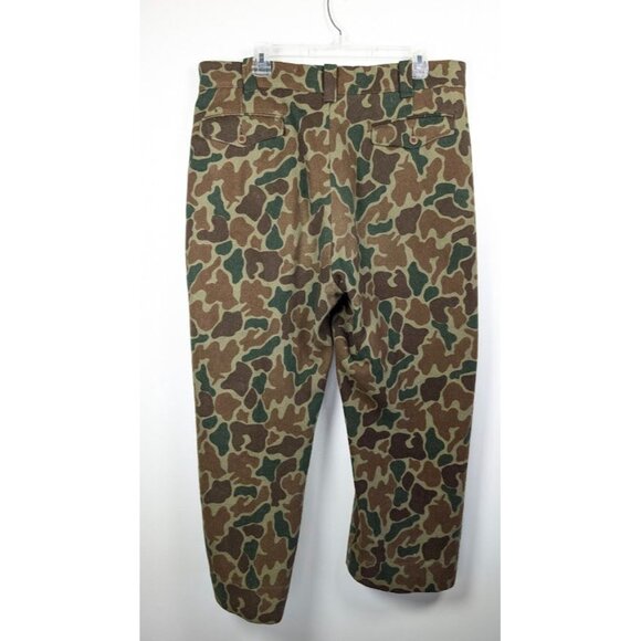 Woolrich Frog Camo Pants Size 36x25 Hemmed Wool Camouflage Hunting Made in USA - Picture 10 of 10